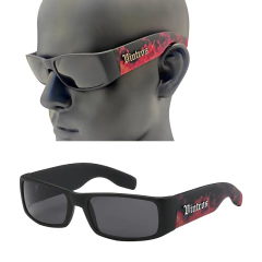 Anteojos Locs Negro Mate Con Llamas N°9006 - comprar online