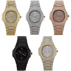 Reloj Strass Dorado iced Diamante Simil Oro Trap Hip Hop N4 - comprar online