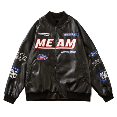 CAMPERA VARSITY JACKET UNIVERSITARIA RACING F1 NEGRO