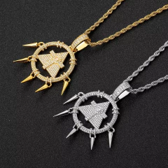 Dije "YuGioH Bakura" Baño de Oro 14k Con Cadena Simple Full Strass