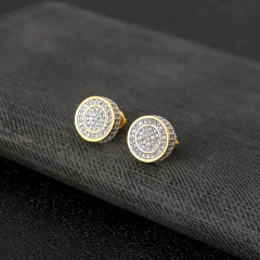 Aros Plata 925 Redondo a Rosca Símil Zircón Diamante Nº3 - comprar online