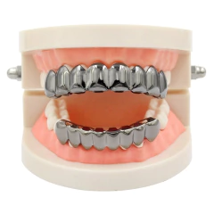 Grillz Parrilla Dientes Plateado 8x8 Trap - tienda online