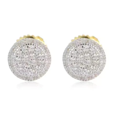 Imagen de Aros Plata 925 Redondo A Rosca Símil Zircón Diamante N25