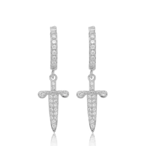 Aros Plata 925 Redondo Símil Zircón Diamante N41