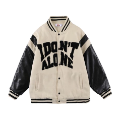 CAMPERA VARSITY JACKET UNIVERSITARIA ALONE BLANCO
