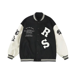 CAMPERA VARSITY JACKET UNIVERSITARIA PENTHOUSE NEGRO