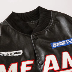 CAMPERA VARSITY JACKET UNIVERSITARIA RACING F1 NEGRO en internet