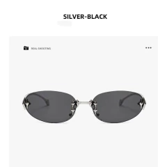 Anteojos de Sol Futuristas Y2k Punk sin Montura Vintage Estrella Retro curvo - tienda online