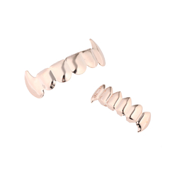 Grillz Colmillos Vampiro Oro Rosa 6x6 Trap en internet