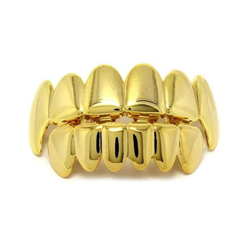 Grillz Dorados 6x6 Colmillos Superior Trap - comprar online