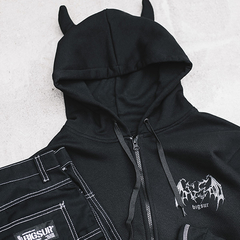 Campera Zip Hoodie Demon on internet