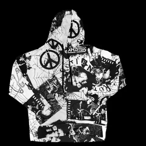 Buzo Estampado blanco y negro