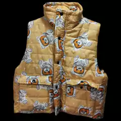 Chaleco puffer osito light brown