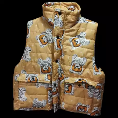 Chaleco puffer osito light brown