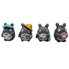 Pack x4 Figuras Totoro de Porcelana