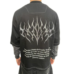 Remera Manga Larga Boxy Vulkano Tribal en internet