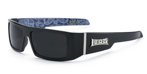 Anteojos Locs Negro Mate Bandana Azul N°9058