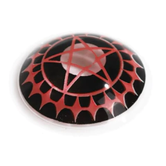 Lente de contacto fantasia cosplay anime Pentagrama Negro CL243 - online store