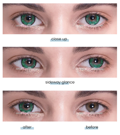 Lentes de contacto Fantasía Anime Cosplay Space Galaxy Green CL355 - comprar online