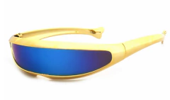 Anteojos Futuristas Dorado Y Plateado (quavo) Ciclope Nº85