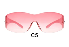 Anteojos de Sol Envolvente Curvo Aro Strass Y2K B009 - tienda online
