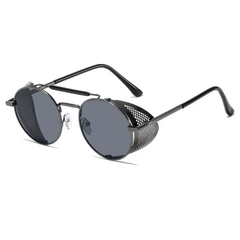 Anteojos de Sol Rebatibles Redondos Retro Vintage Steampunk Metal A011 - KITCH TECH