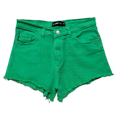 Short de Jean Tiro Alto Verde Claro