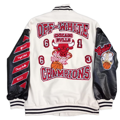 Campera Varsity Universitaria Chicago Bulls Blanca - comprar online