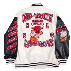 Campera Varsity Universitaria Chicago Bulls Blanca - comprar online