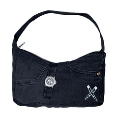 Bolso Cartera Jean Retazos con reloj en internet