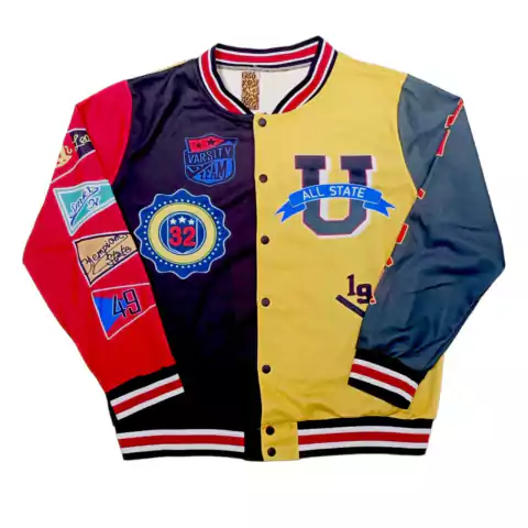CAMPERA VARSITY JACKET UNIVERSITARIA ALL STAR SUBLIMADA