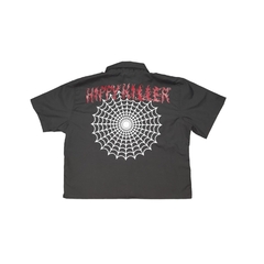 Camisa Crop Aracnida Negra Estilo Corto - comprar online