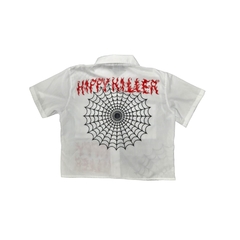 Camisa Crop Aracnida Blanca Estilo Corto - comprar online