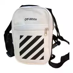 Bolso Morral Shoulder Bag Riñonera Rayado Blanco - comprar online