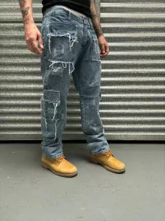 Imagen de Pantalon Jean Baggy Y2K Ripped Blue