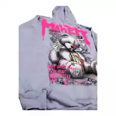 Buzo Hoddie Oso Criminal Violeta - KITCH TECH