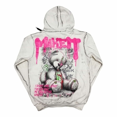 Buzo Hoddie Oso Criminal Blanco - comprar online