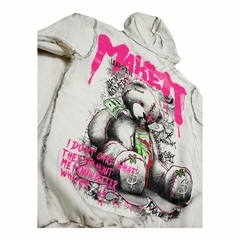 Buzo Hoddie Oso Criminal Blanco - KITCH TECH