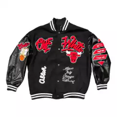 Campera Varsity Universitaria Chicago Bulls Full BLACK en internet