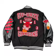 Campera Varsity Universitaria Chicago Bulls Full BLACK - KITCH TECH
