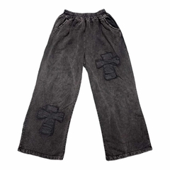 Pantalon Joggin Washed Gris Cruces Santisima