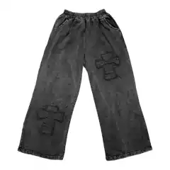 Pantalon Joggin Washed Gris Cruces Santisima