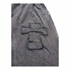 Pantalon Joggin Washed Gris Cruces Santisima - comprar online