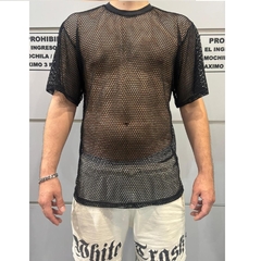 Remera Negra Manga Corta Ballenera