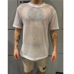 Remera Blanca Manga Corta Ballenera