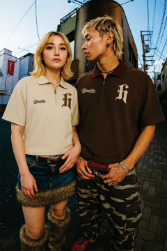 Chomba Polo Zip Beige en internet