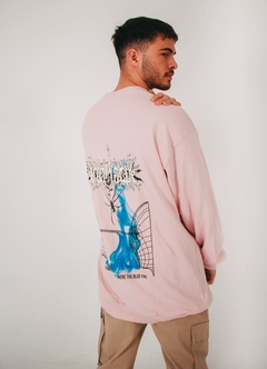 Buzo Cuello Redondo Fire Blue Rosa - comprar online