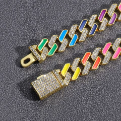 Cadena Cubana Piedra Strass Dorada Plateada Hip Hop Trap 55 - 24 Inch - online store