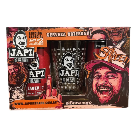 Pack Japi Premium 2 Lager + Vaso personalizado