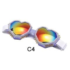 Anteojos de sol Antiparras corazón steampunk Y2k con tachas y strass 275 en internet